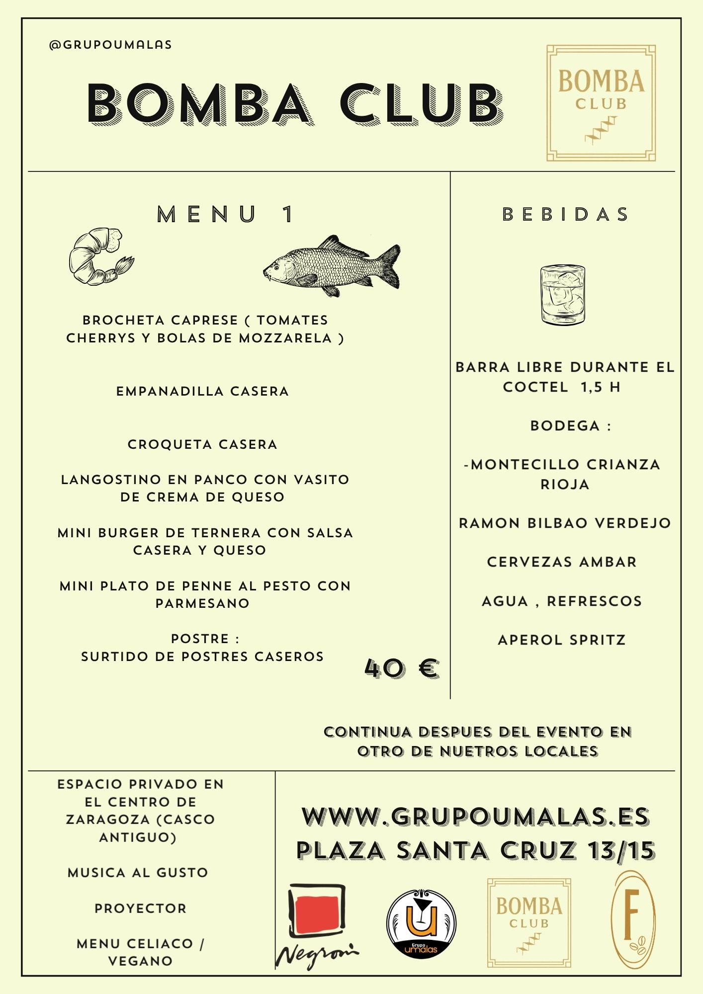 Menú Tipo Coctel 1 | El Viejo Negroni