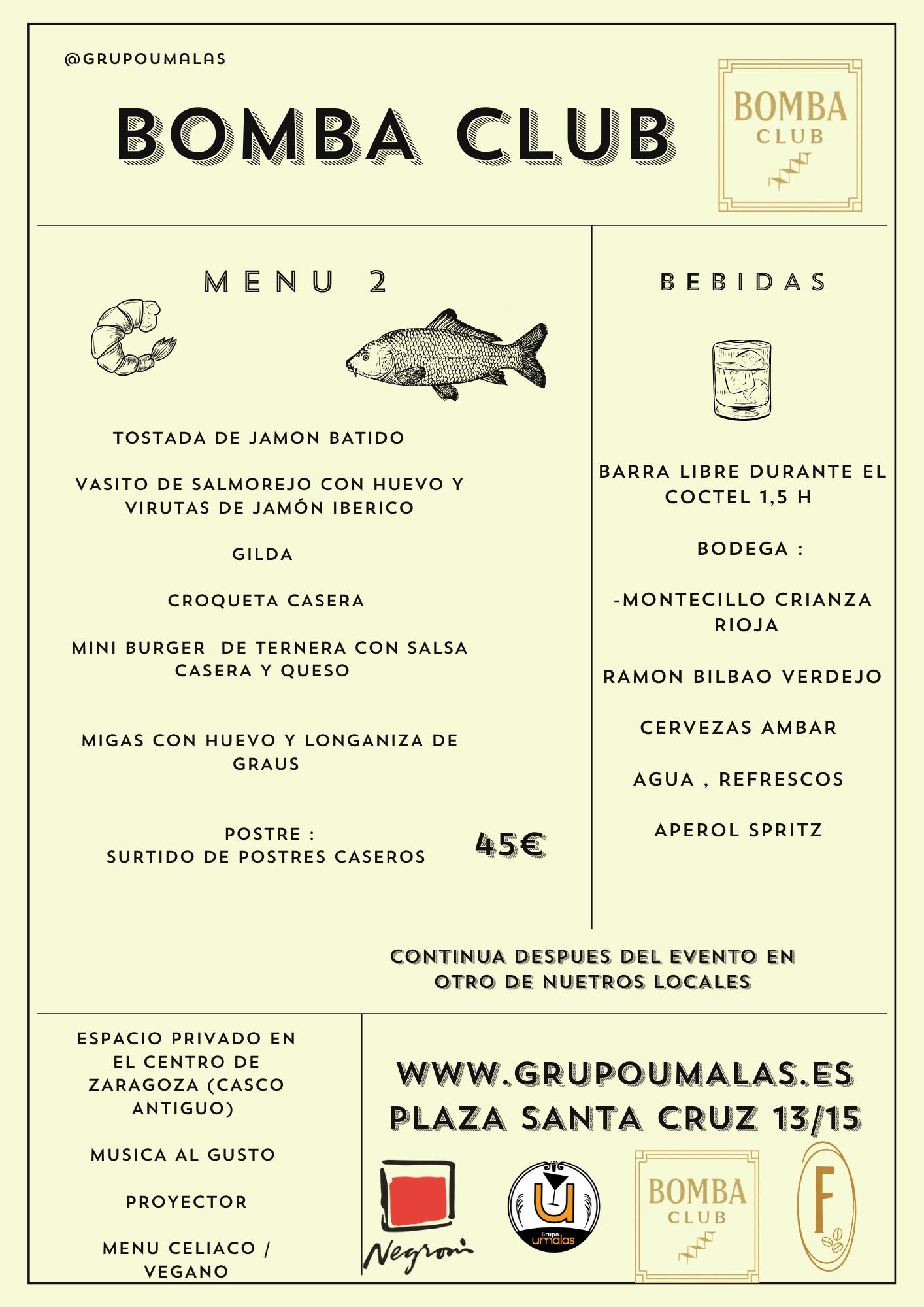 Menú Tipo Coctel 2 | El Viejo Negroni