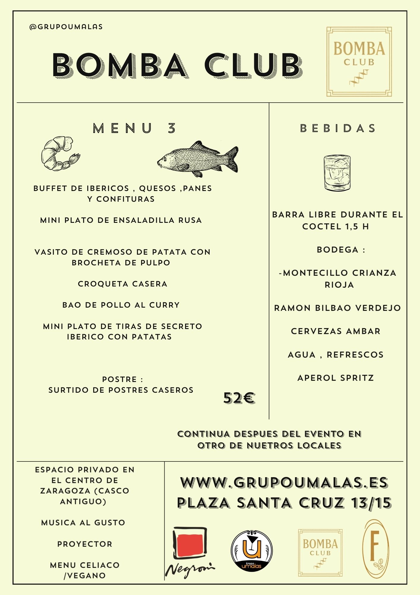 Menú Tipo Coctel 3 | El Viejo Negroni