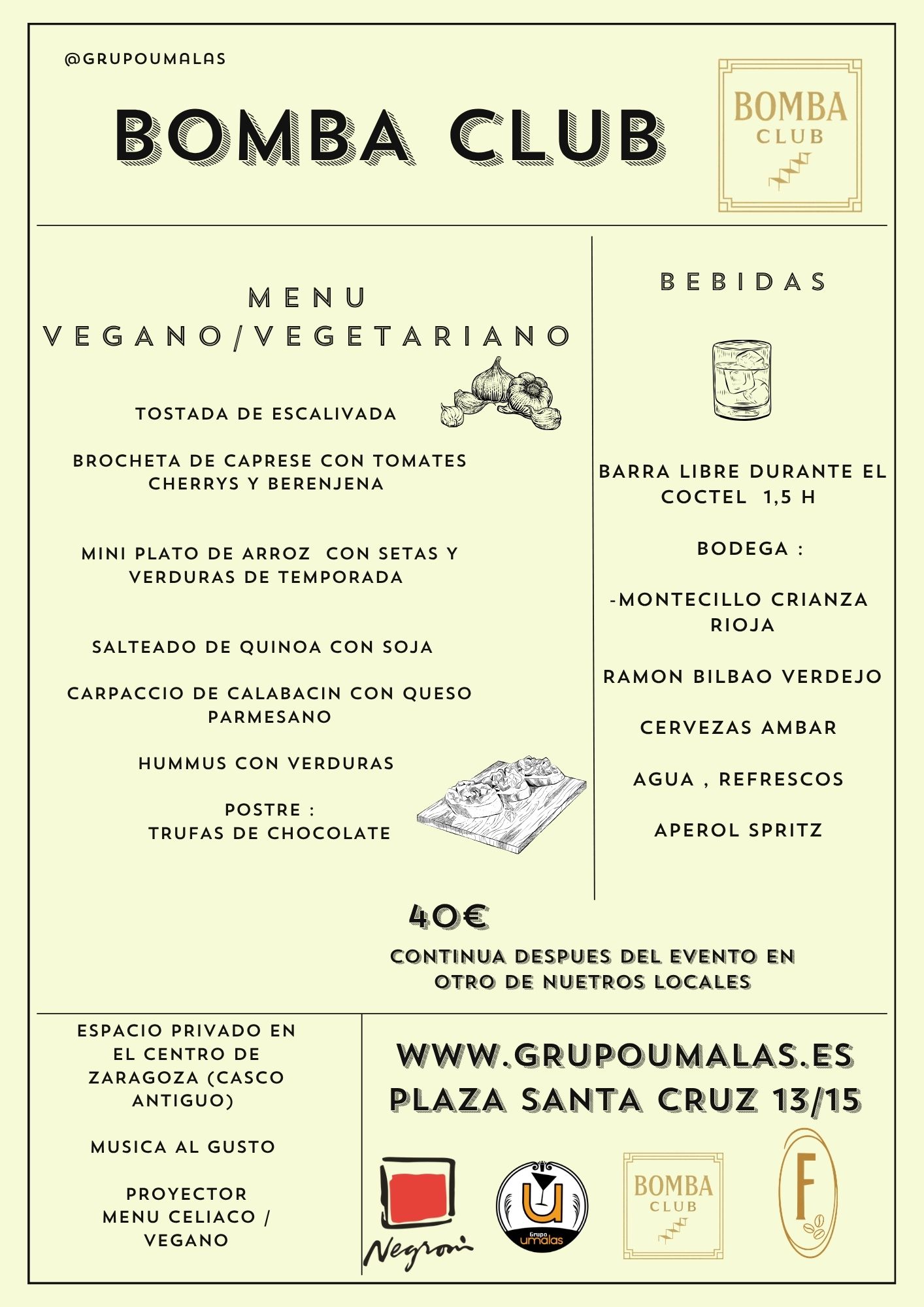 Menú Tipo Coctel 4 | El Viejo Negroni