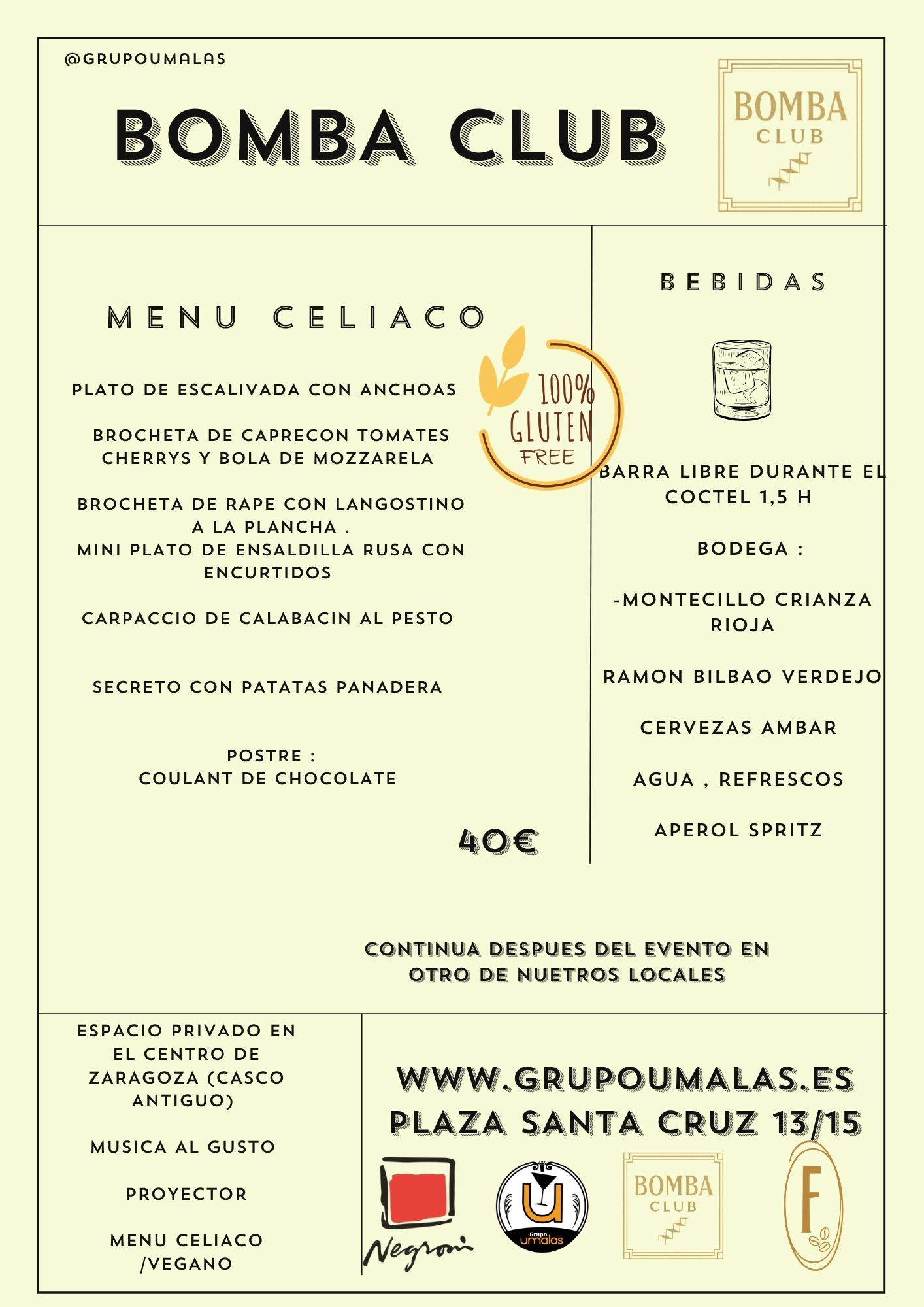 Menú Tipo Coctel 5 | El Viejo Negroni